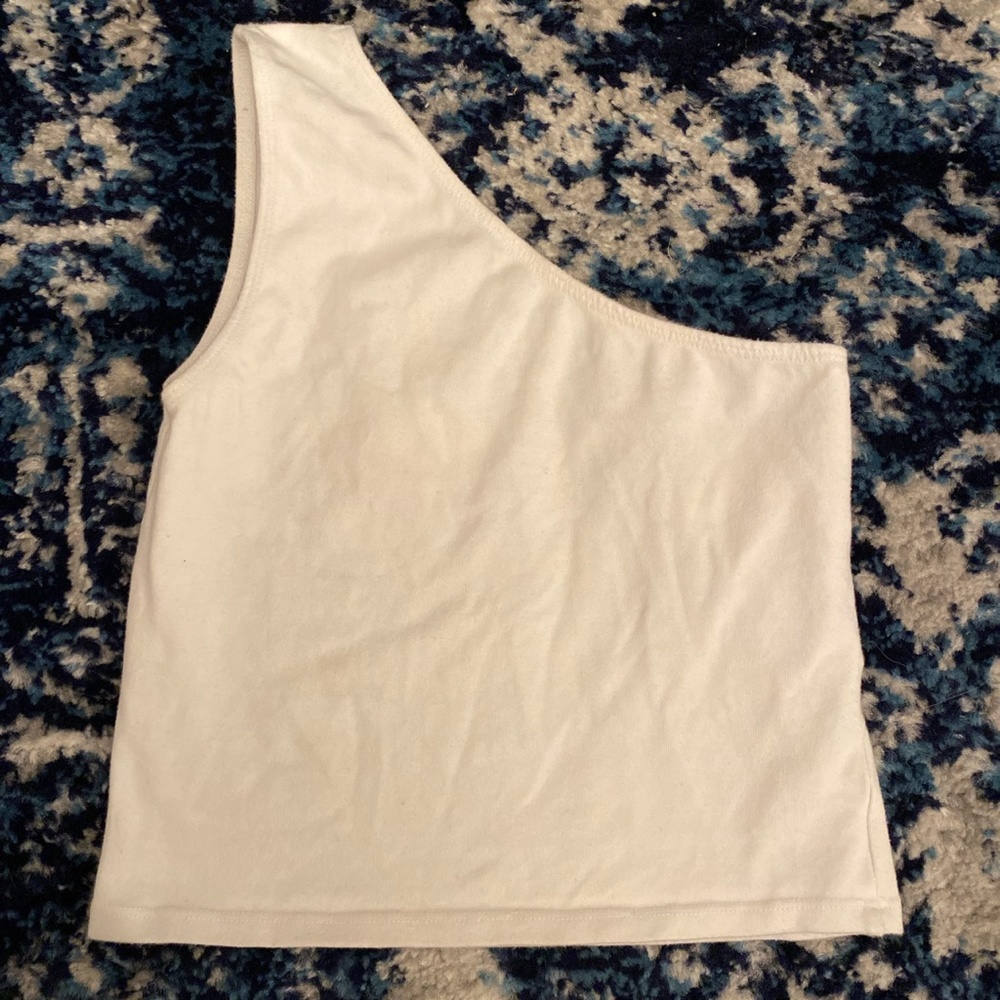 brandy Melville white one shoulder tank